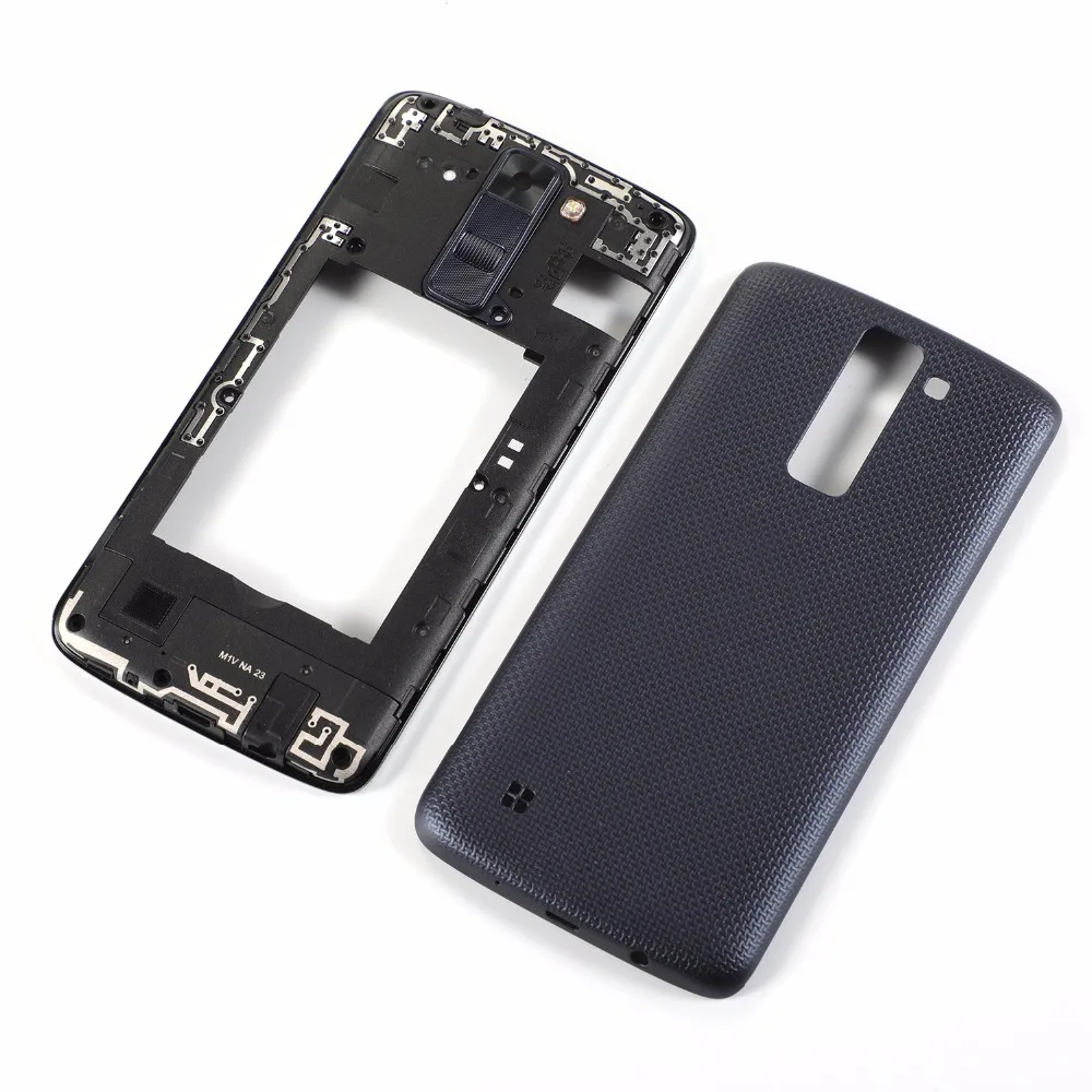 Single card For LG K8 2016 Phoenix 2 K350DS K350N K350E US375 K371 AS375 Housing Middle Frame Cover+Battery Back Cover Case