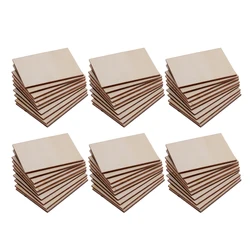 60 Pieces Blank Boards Plywood Sheets For Crafts, Models & Pyrography Wood Plaque Sign DIY Woodburning Materials 70x49mm