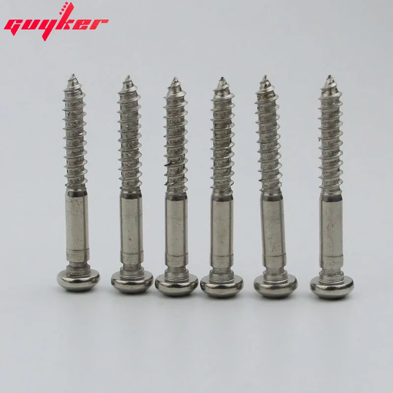 6 pcs Electric Guitar Bridge Saddles Tremolo System Bridge Tailpiece Mounting Fixed Screws with notch Guitar Accessories