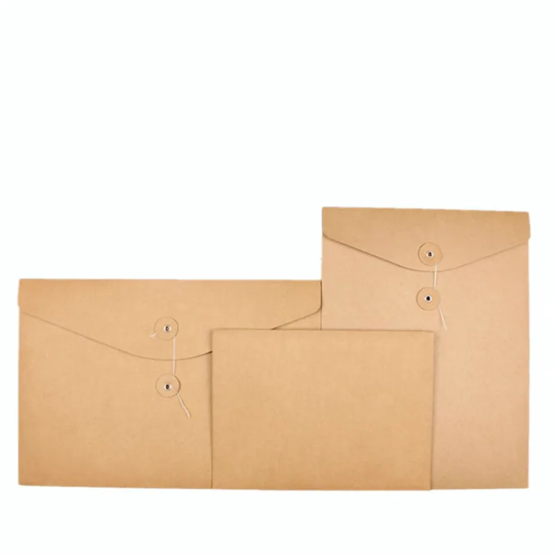 20 pcs blank A4 A5 envelope,vertical kraft file envelope Horizontal Paper Bag Organizer Document display folders with pockets