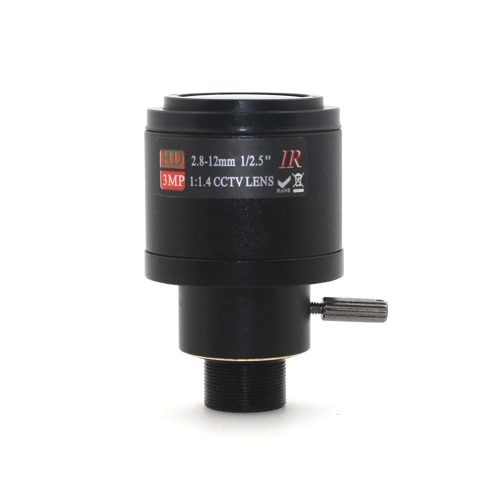3MP 2.8-12mm M12 lens Manual focus zoom 1/2.5
