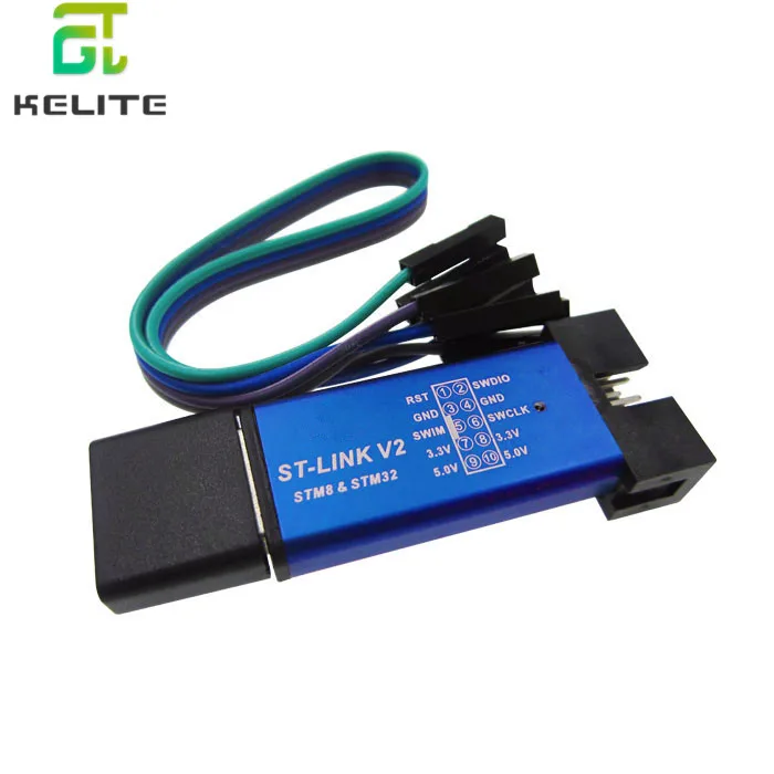 5PCS ST LINK Stlink ST-Link V2 Mini STM8 STM32 Simulator Download Programmer Programming With Cover