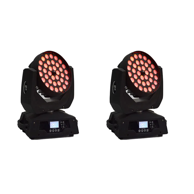 

2pcs/lot LED Wash Zoom Moving Head Light 36x15W RGBWA 5IN1 with 16 Channels Stage Lighting DMX512 Controller