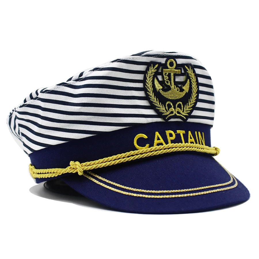 LIBERWOOD VENEZIA Captain Cap Costume Navy Marine Admiral Hat for Accessory Sailor Boating Snapback Hat Adjustable