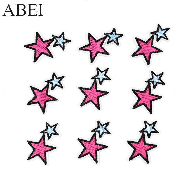 10pcs/lot Embroidered Star Patches for Kids Clothes Stickers Sewing Baby Clothing Appliques Handmade Patchwork Coats Jeans Patch