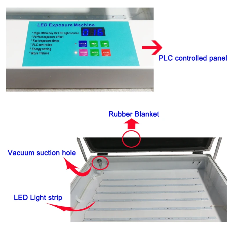 Imagem -03 - Máquina de Impressão de Tela Digital com Led de 80w Unidade de Exposição a Vácuo para Fabricação de Placas