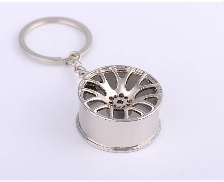 New 3D Miniature Car Metal Wheel Rim Keychain Car Key Ring Wheel Hub Key Chain Best Party Gift Jewelry