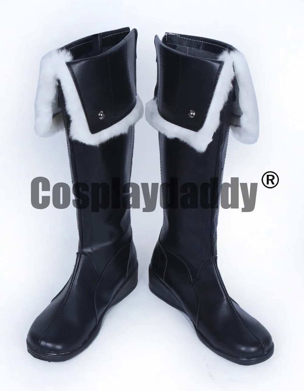 

7th Dragon III Code:VFD Mage Black Long Cosplay Boots Shoes S008