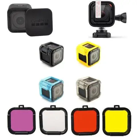 For Gopro Hero 5/4 Session Camera Accessories Lens Cap Protection Cover Case Protect Border Protective Film UV Filter Frame