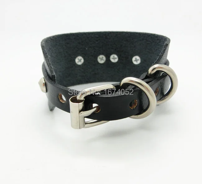 Wholesale NEW SEXY Unisex Men Women Punk Goth Handmade Layered Leather O-Round Bangle Wrist DW213 Free Shipping