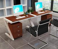 Package mail desk combination of modern computer desk and chair seat can by 2/4/6 employees work