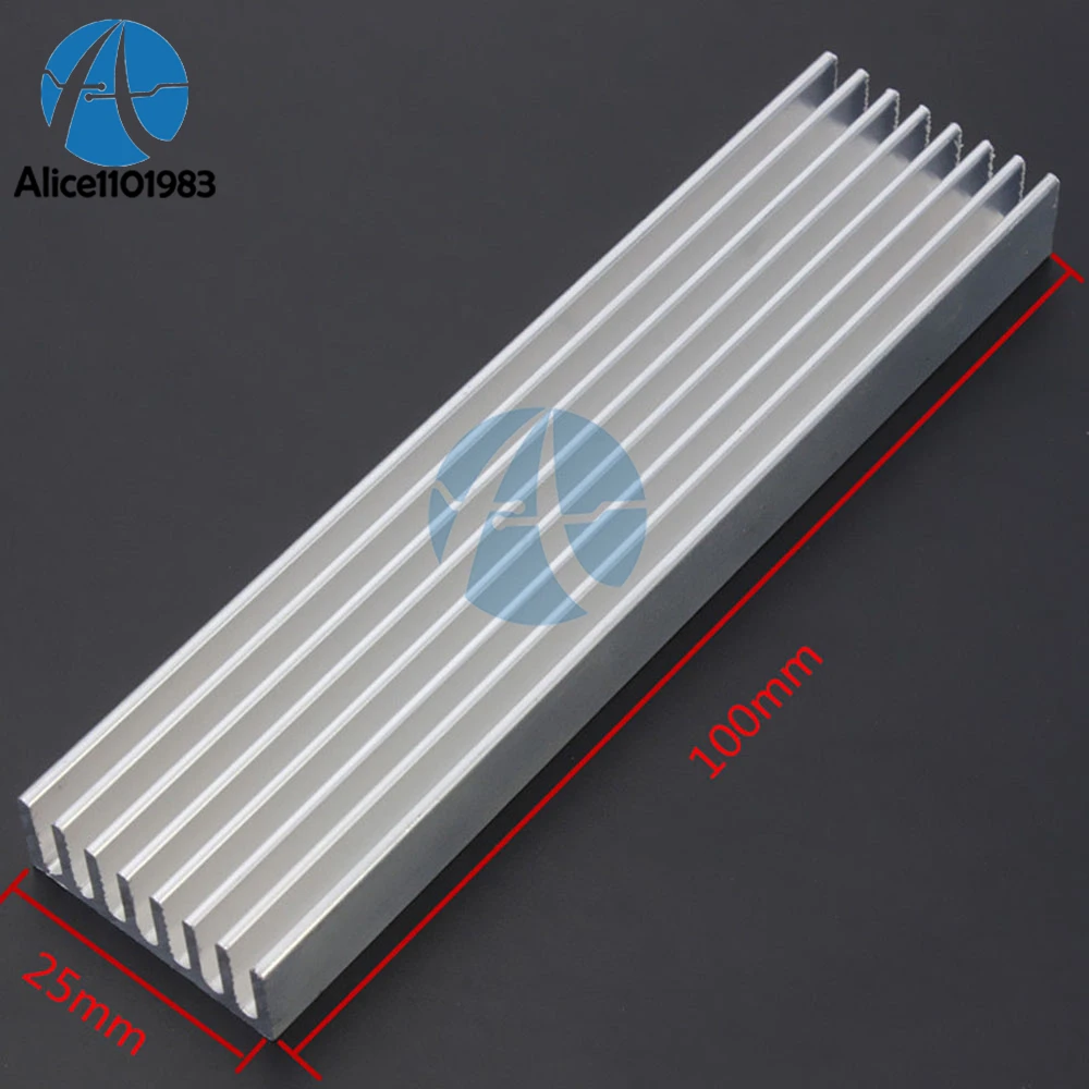 100x25x10mm Aluminum Heat Sink Cooling LED Power IC Transistor For Computer Board Motherboard MOS Tube TO-3P Large Power Tube