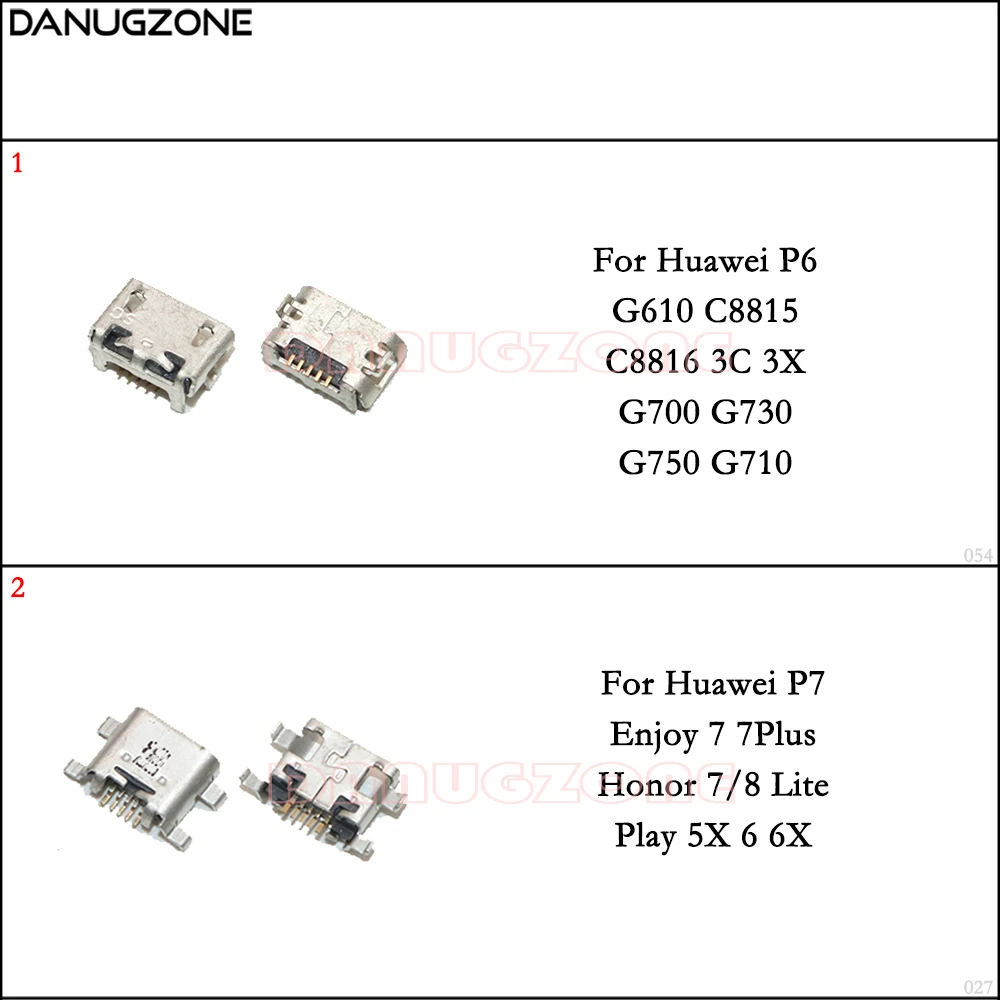 2PCS USB Charging Port Connector Charge Jack Plug For Huawei P8 P9 G9 Lite P6 P7 P10 Plus P20 Pro G7 Nova 2 2S 3 3E Honor 10 V10