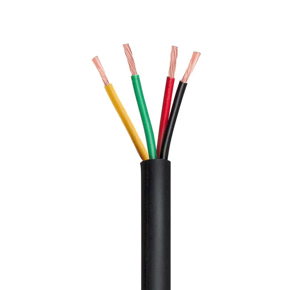 Cable RVV de cobre desnudo para videoportero, Cable de teléfono para puerta de vídeo, alarma de seguridad antirrobo, 4 conductores, 100 pies