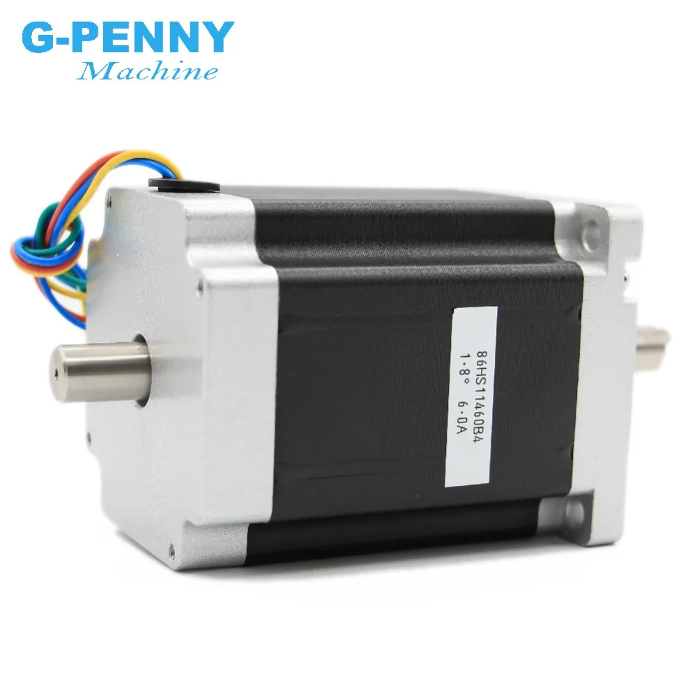 NEMA 34 CNC stepper motor 86X114mm Double Shaft 8.2 N.m 6A  stepping motor 1172Oz-in for CNC engraving machine and 3D printer!