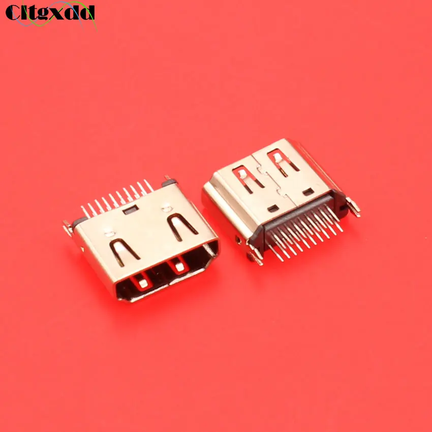 cltgxdd 19pin(9pin 10pin) Two-row needle HDMI jack socket female and male connector HD TV Interface and laptop replacement