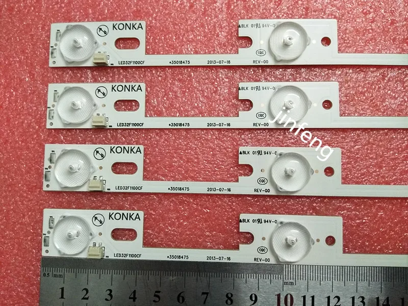 New 2set=8 PCS 3LED 6V 208mm LED backlight strip for KONKA LED32F2300NE LED32F2300FX 35017946 35017947