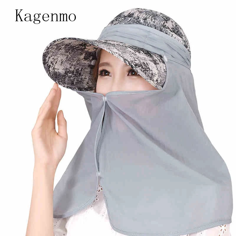 

Kagenmo Outdoor Neck Protection Baseball Cap Two Wears Big Brim Sun Hat Women Cycling Stroll Casual Summer Hat Thin Breathable