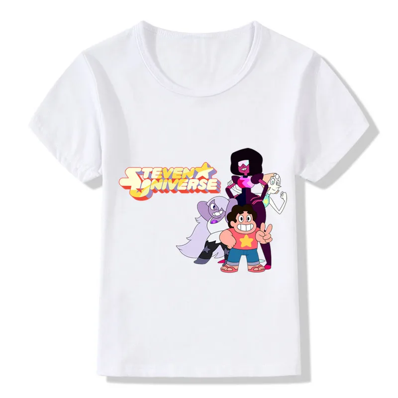 Children Cute Cartoon Summer Steven Universe Funny T-shirt Kids Clothes Baby Boys Girls Summer Tops T shirt,HKP5053