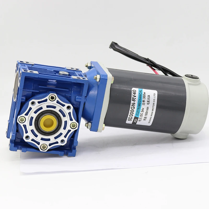 DC12V/24V 300W DC Geared Motor NMRV40 Transmission Motor 40# Aluminum Shell Reducer Worm Gear Motor