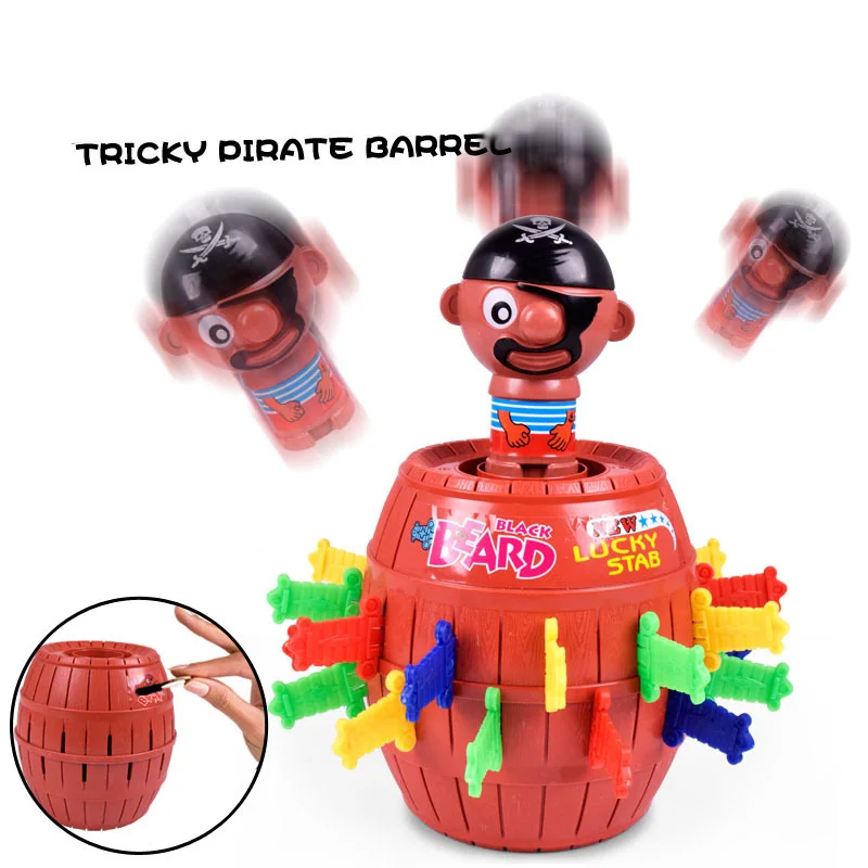 Lucky Stab Pop Up Toys Tricky Pirate Barrel Funny Lucky Game Intellectual Game Novelty Toy for Kids and adults