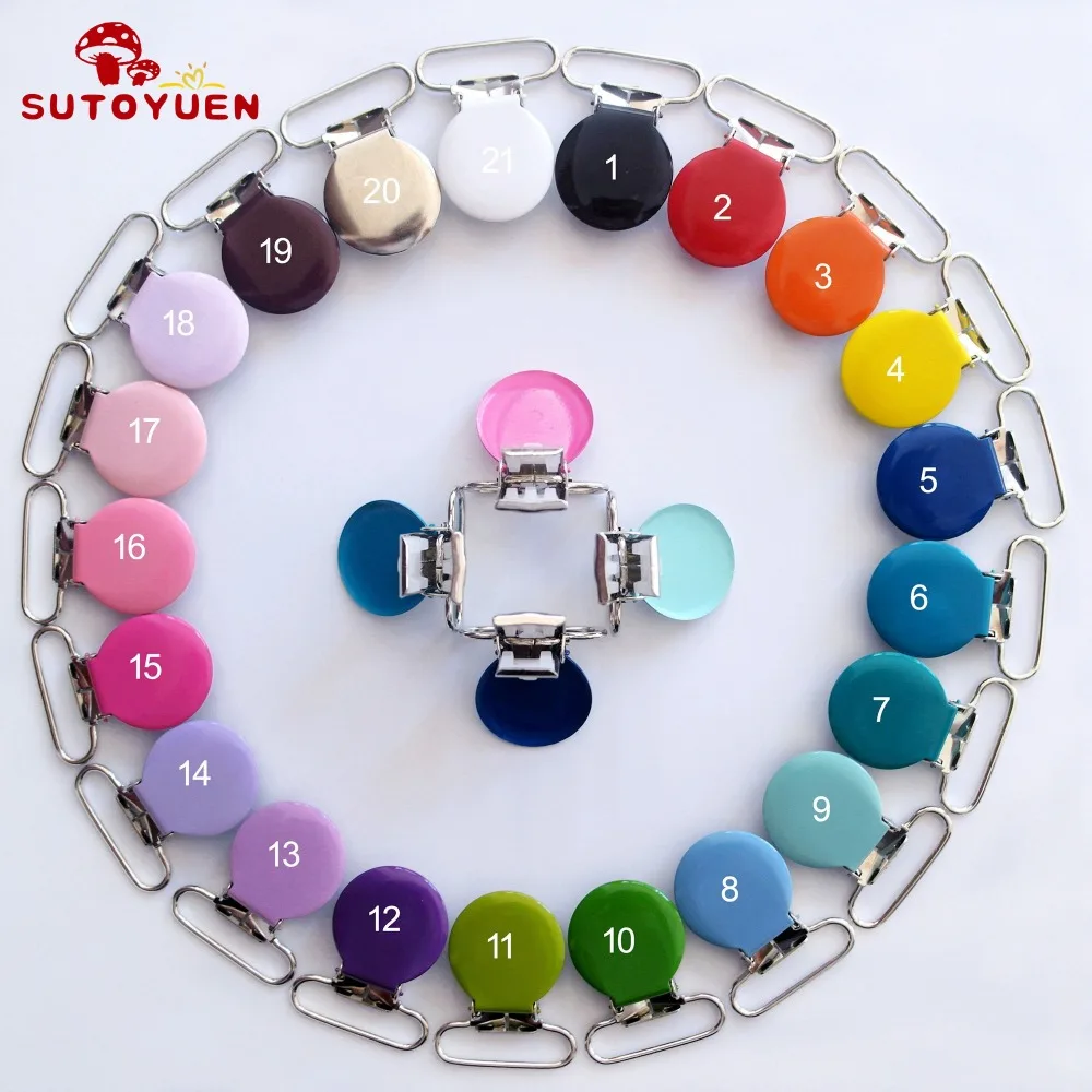 Sutoyuen 500pcs/lot round top suspender clip,mixed colors wholesale Suspender Clip Suspender Clips Suppliers&Manufacturers