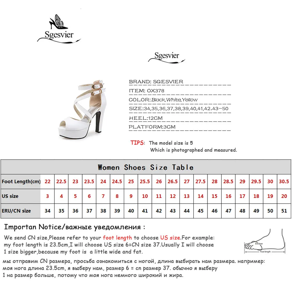 SGESVIER Women Sandals New Summer Peep Toe Platform Shoes Woman Buckle Strap Zipper Sandals Thick High Heels Party Shoes OX378