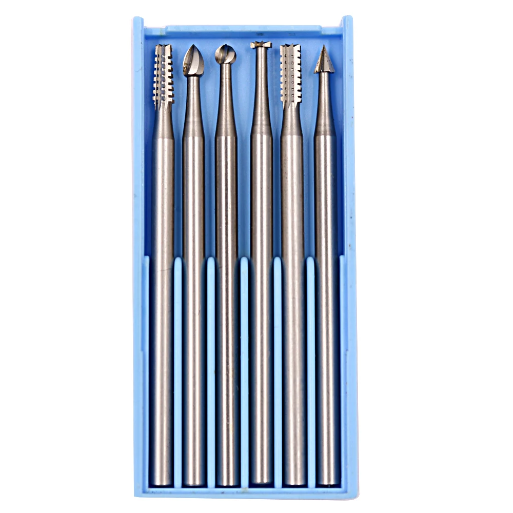 6Pcs/Box Germany Brand Burs for Gem Setting,Dental Drill Bur for Jewelry Polishing & Engraving Tools Set