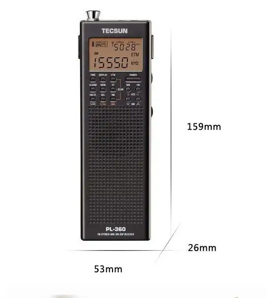 Original Tecsun PL 360 portable digital Radio usb AM FM pocket radio recorder Shortwave PLL DSP ETM SW MW LW Receiver pl-360 New