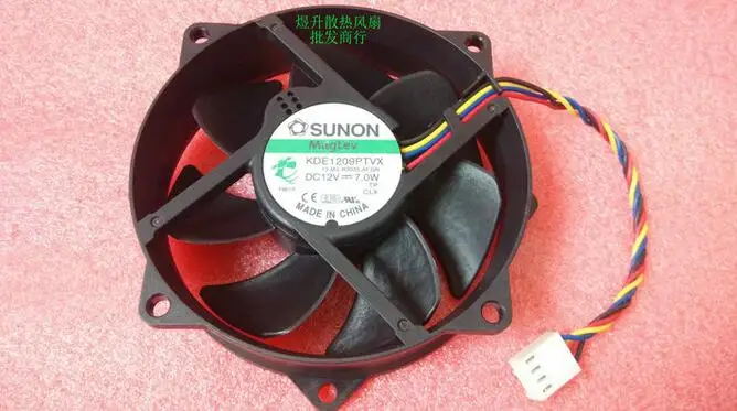 9025 DC12V 7.0W 92*92*25mm KDE1209PTVX 4 pin PWM temperature controlled magnetic levitation fan