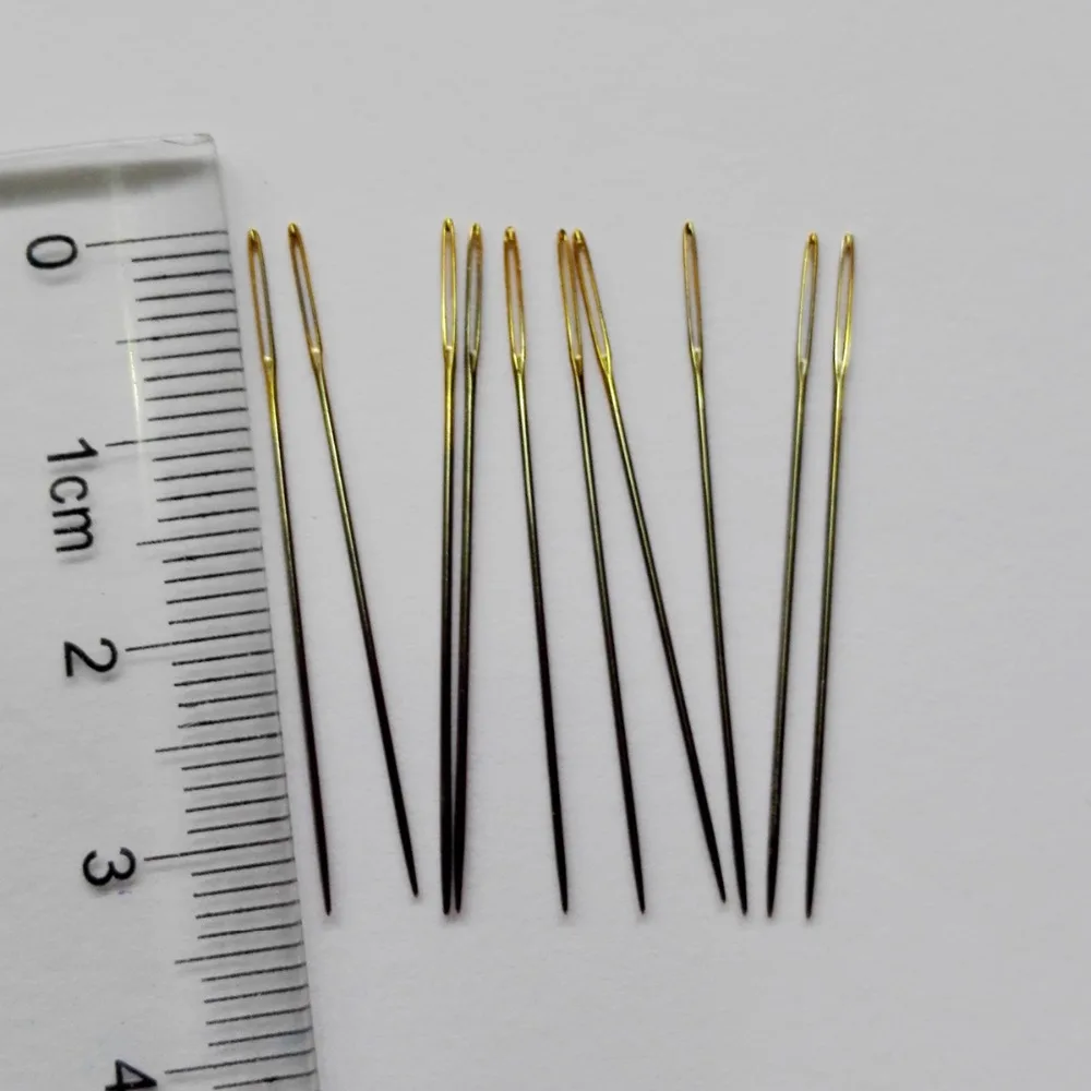 50pcs/lot #26 #24 #22 # 28 golden tail Needles for aida 9ct 11ct 14ct 18ct fabric cross stitch blunt embroider DIY needlework