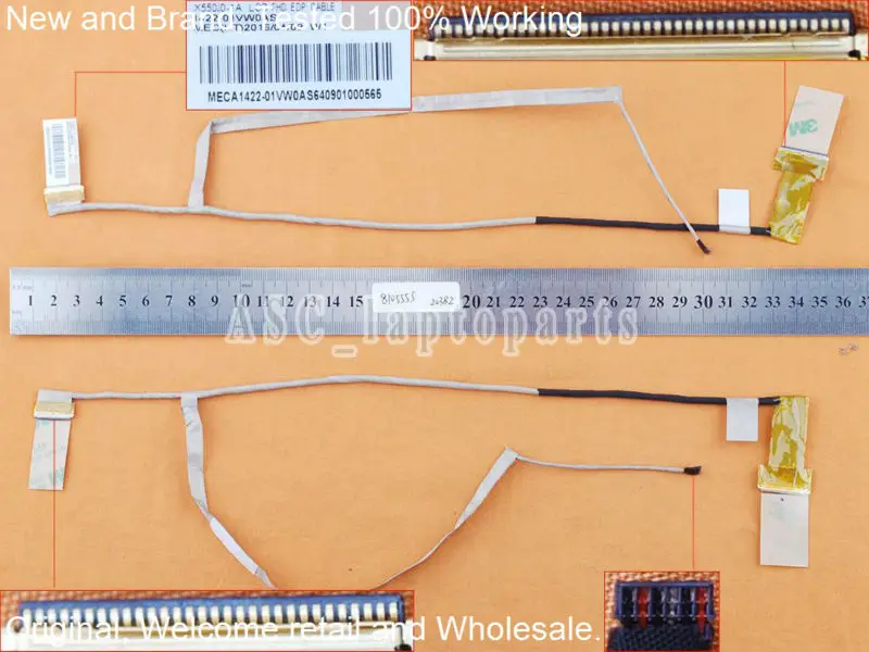 

LCD Video Flex Cable For ASUS X550JD FX50 FX50J FX50JK FX50JX X550JD-1A,Motherboard Interface 40Pin,LCD Screen Interface 30Pin