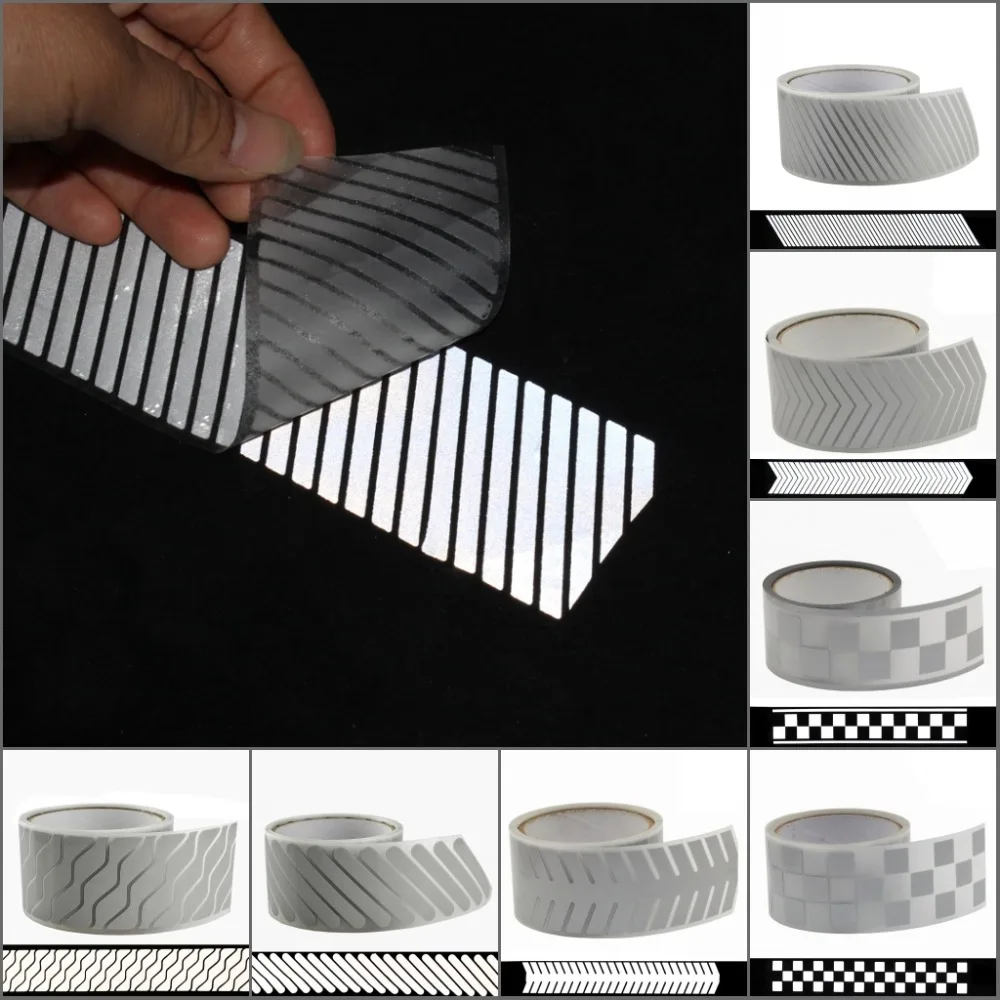 50mm*1m High Visibility Safety Heat transfer Vinyl Film DIY Silver Iron on Reflective Tape For Clothing Fabric (18 by choice)