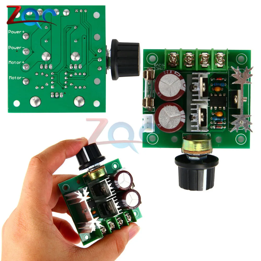 DC 12V 24V 30V 40V 13KHZ Auto PWM DC Motor Speed Regulator Governor Speed Controller Switch 10A 50V 1000uF