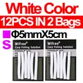12 piezas de 5 mm, color blanco