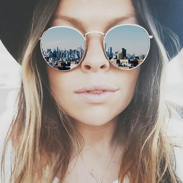 New Brand Designer Vintage Oval Sunglasses Women Retro Clear Lens Eyewear Round Sun Glasses For Female Ladies Oculos De Sol