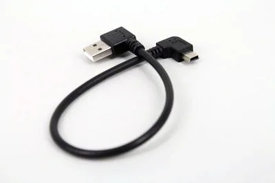 Mini Usb Cavo Dati 25 Centimetri Ad Angolo Retto Usb 2.0 Un Maschio Al Mini Usb 5 Spille Sinistra Angolo di Sesso Maschile cavo Cavo Adattatore Del Connettore