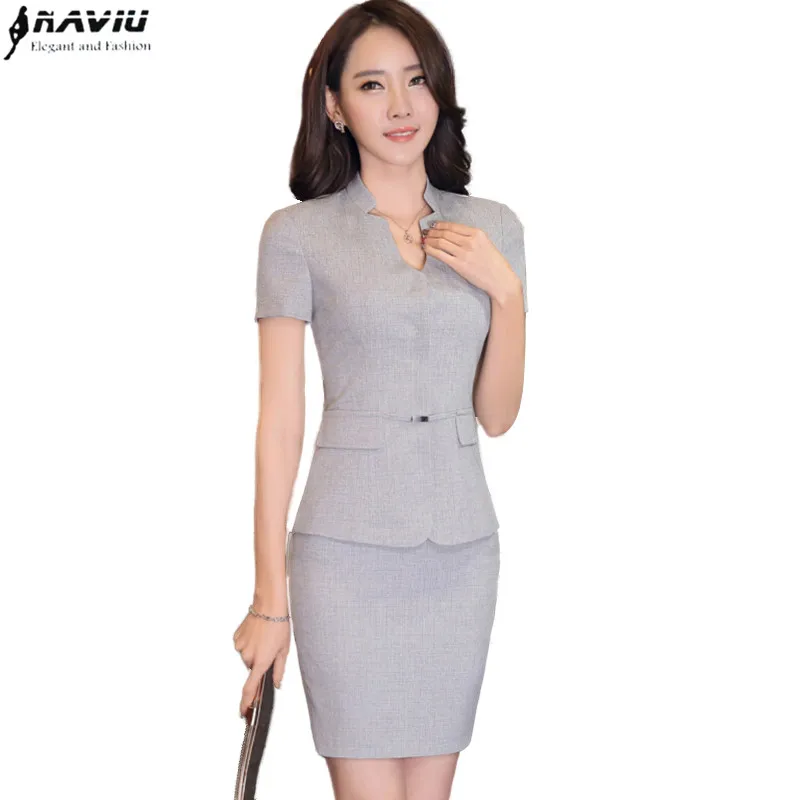 

High Quality Formal Blazer Easy Set OL Women Business Skirt Suit Fashion Office Unform Work Wear