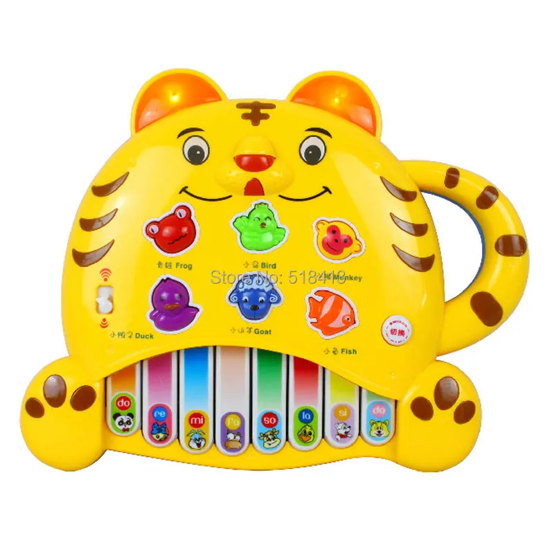 

Infants Cartoon Keyboard Piano Music Tiger Baby Animals Puzzle/toy 1 To 3 Years Old Electronic Educational Plastic 2021