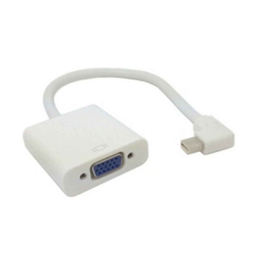 Black/White Right Angled 90 Degree Male to Female Mini DisplayPort DP to VGA RGB Adapter Cable