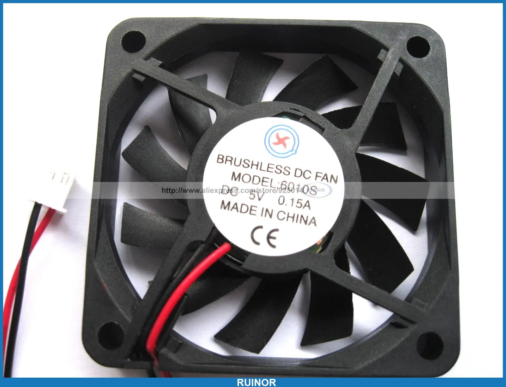 

4 Pcs Brushless DC Cooling Fan 11 Blade 5V 6010s 2 Wire