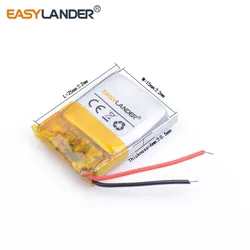 601525 3.7V 170mah 601627 601528 Rechargeable Lithium Li-ion Polymer Battery For MP3 MP4 MP5 GPS Digital Products