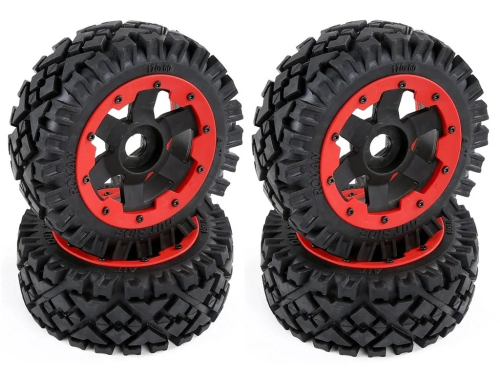 Multi-road all terrain tire assembly for HPI KM ROVAN BAJA 5B