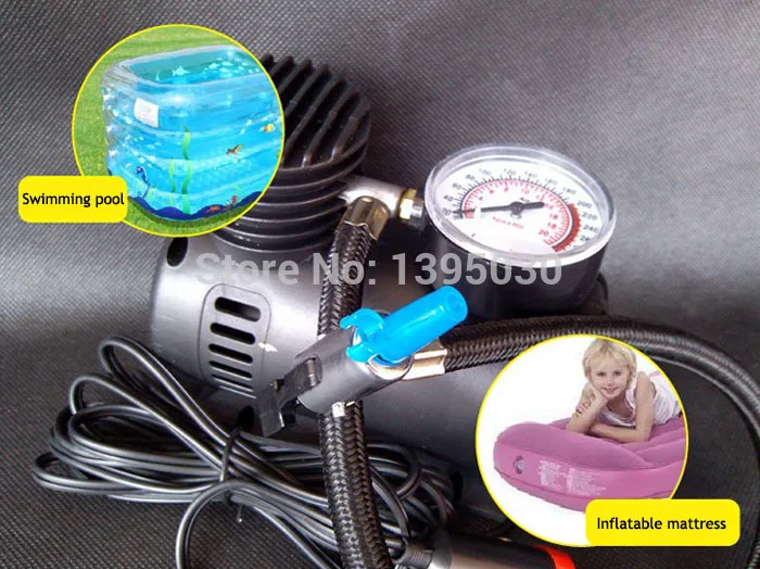 10pcs/Lot12V Car Auto Electric Pump Air Compressor Portable Tire Inflator 300PSI K590