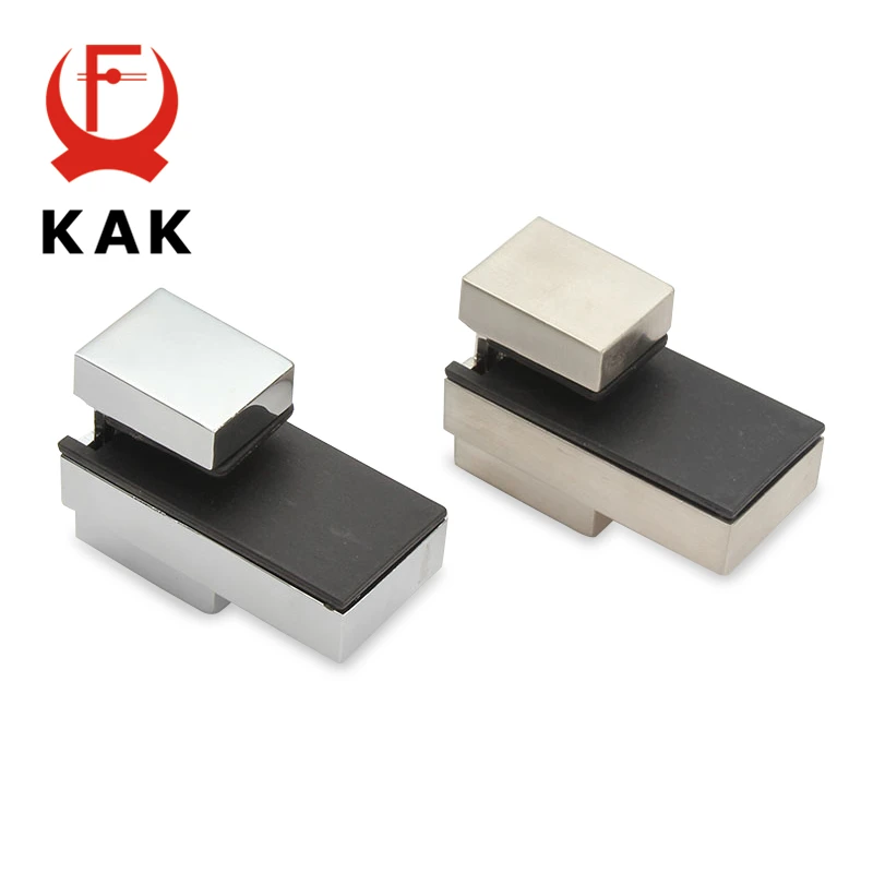 KAK Zinc Alloy Adjustable Glass Clamps Glass Plated Brackets Chrome Alloy Shelf Holder Support Clamp Holder For Glass Shelves
