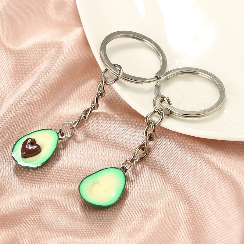Heart Avocado Keychain Women Girls Drop Avocado Couple On Bag Pants Trinket Jewelry Party Gifts
