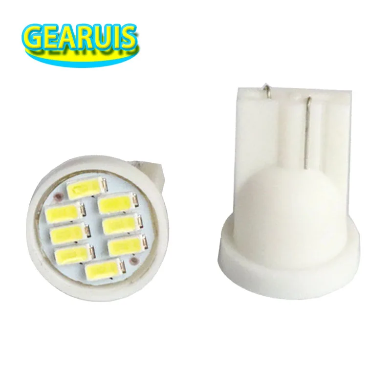 

100pcs Car T10 8 smd 3014 LED Auto LED W5W 8SMD 8LED 194 168 147 147 168 Wedge Door Instrument Side Bulb Lamp White 12V