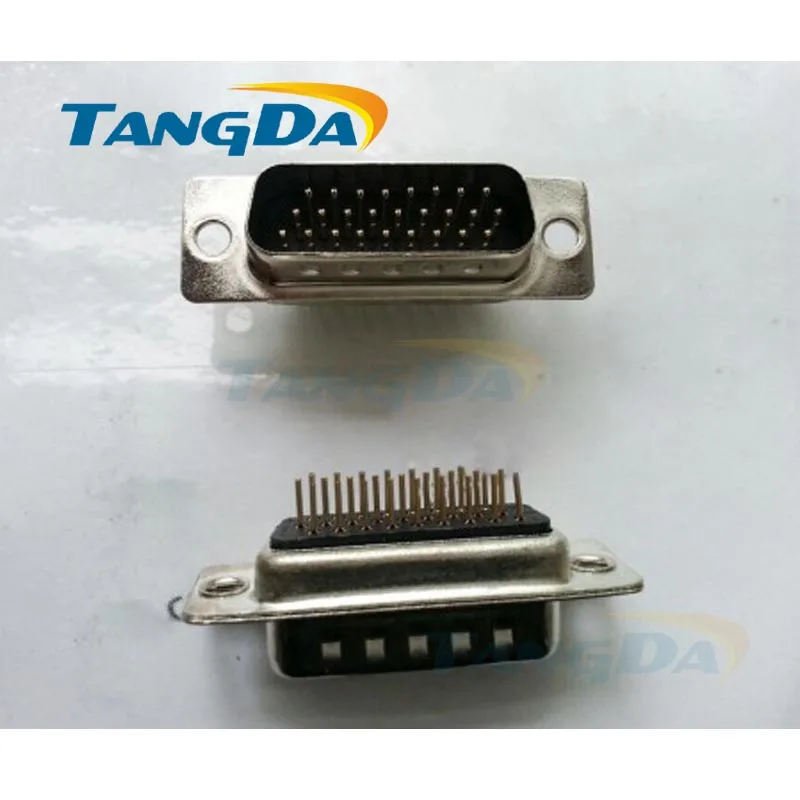 Tangda HDP 26P plug in plate 26pin D-SUB solder plate 3 rows block insert DP26 gold Male seat DIP