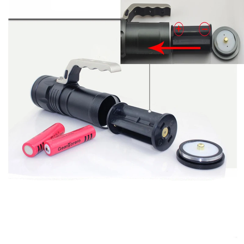 Zoomable High Power Rechargeable LED Searchlight