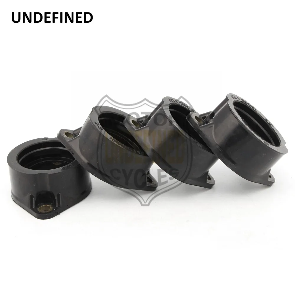 4PCS Motorcycle Carburetor Interface Intake Manifold Carb Boots Set for Kawasaki KZ1000 KZ1100 Police 1982-2006